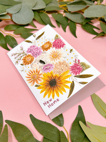 Botanical Koala New Home Card