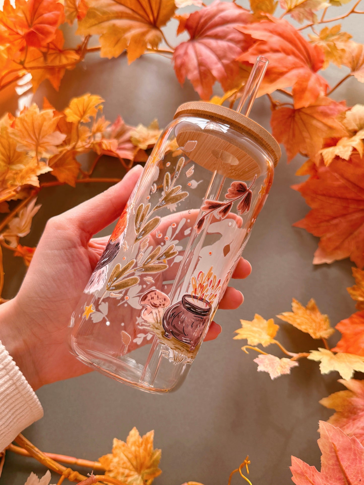Witch pumpkin Badger Glass Tumbler