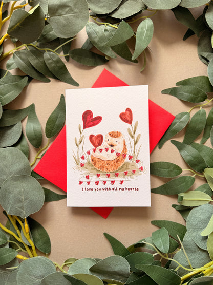 Hedgehog Love Card