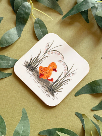 Snowdrop Duckling Coaster