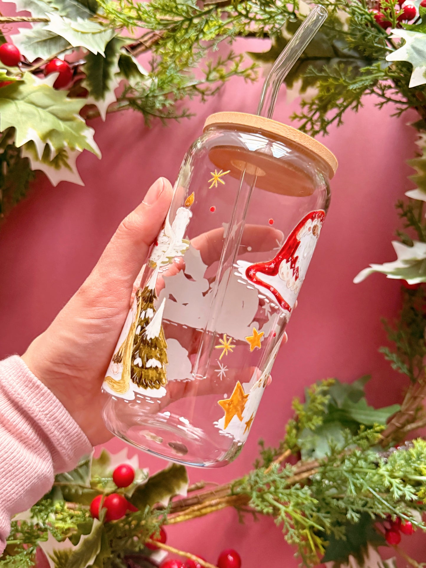 Christmas Gonks Glass Tumbler