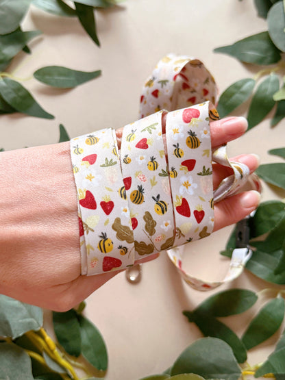 Strawberry Bee Lanyard