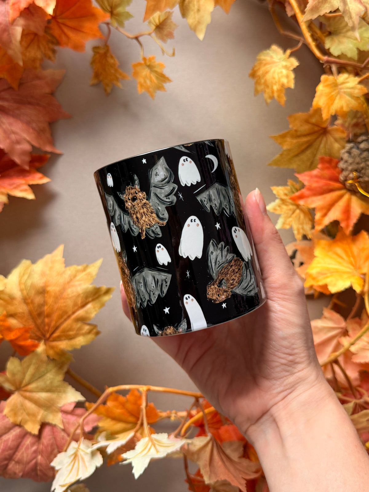 Bat Ghost Pattern Mug