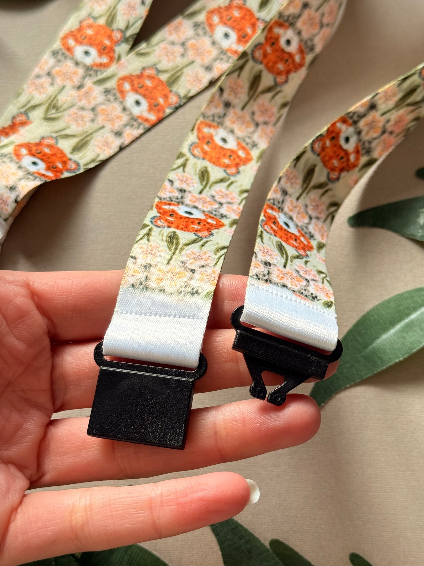 Red Panda Pansy Lanyard