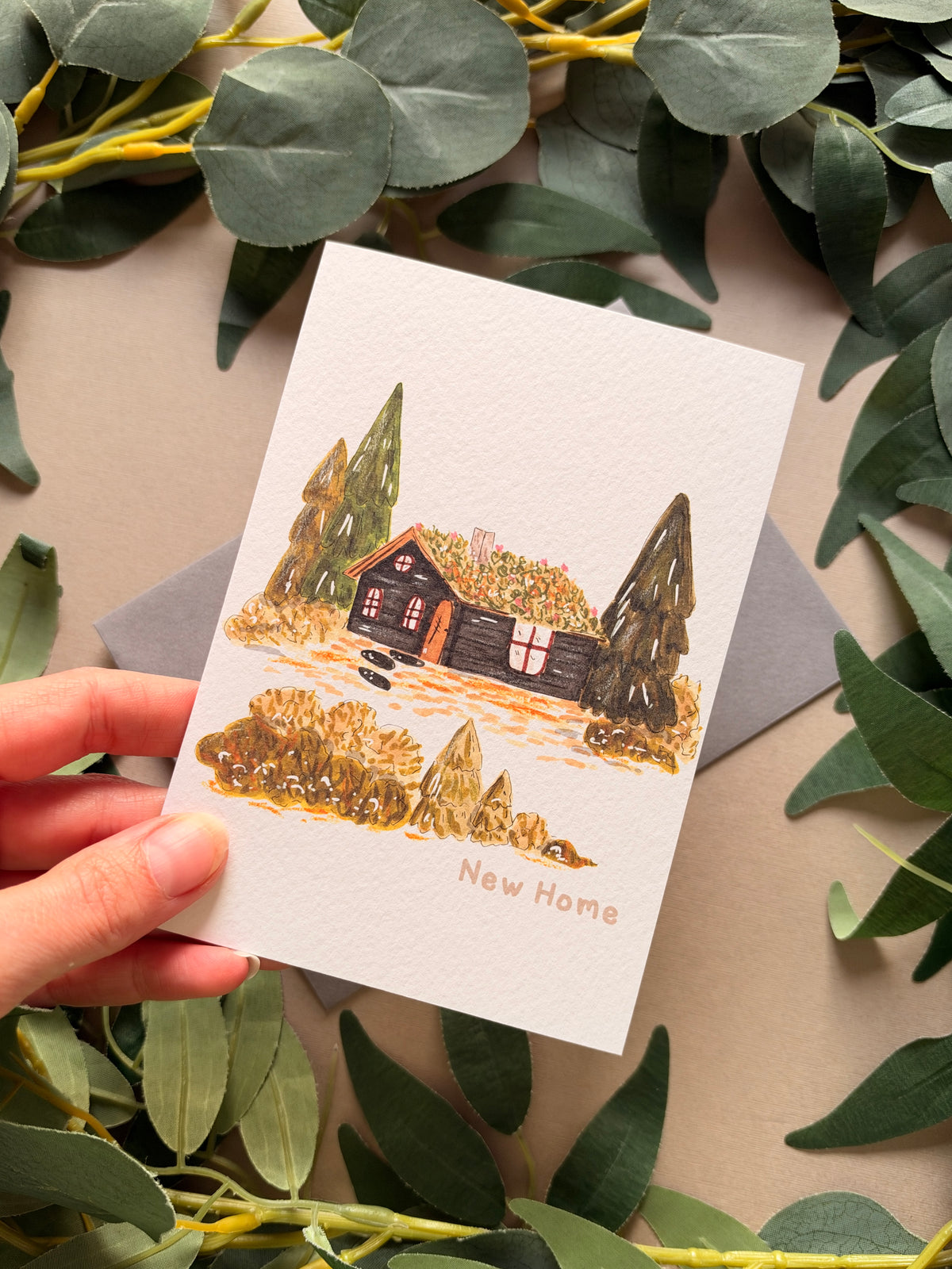 Cabin New Home Card