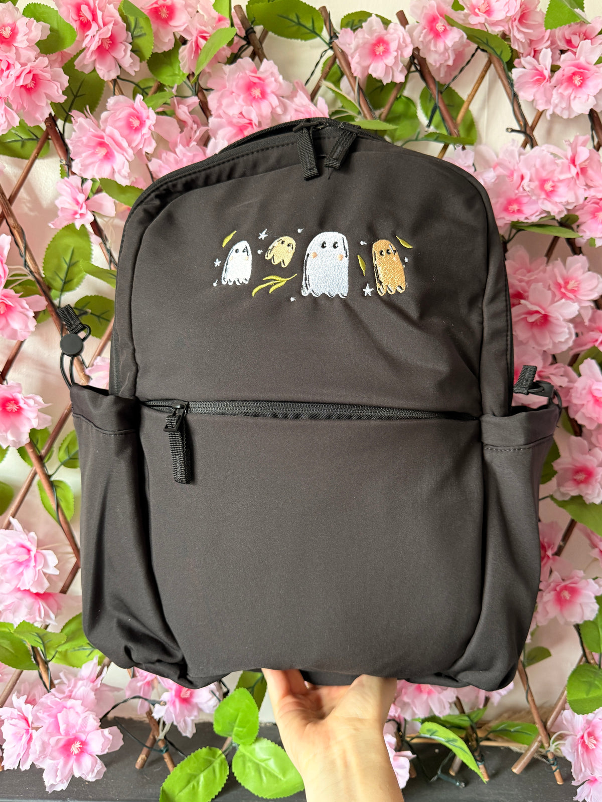 Ghost Embroidered Backpack