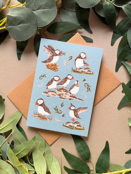 Puffins Card