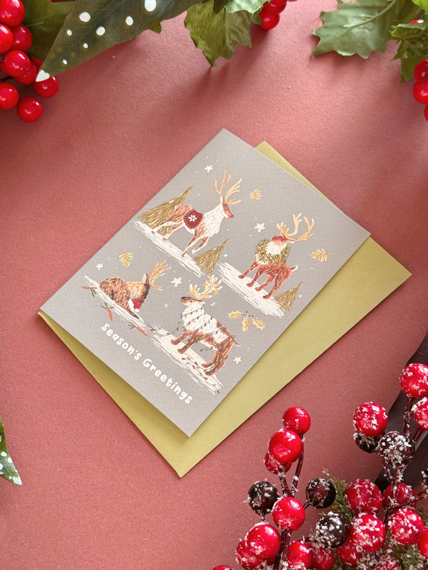 Reindeers Christmas Card