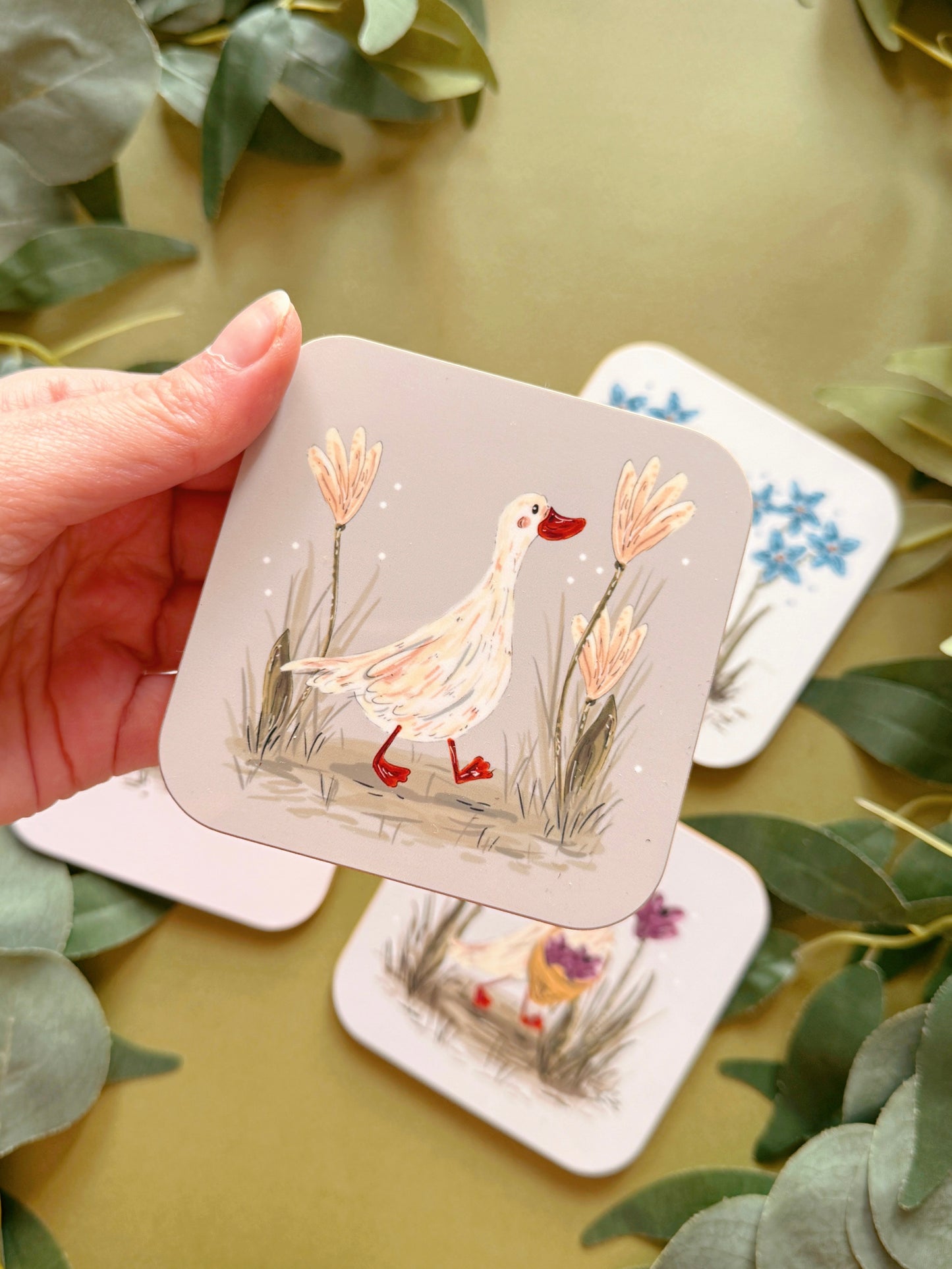 Floral Duck Coaster