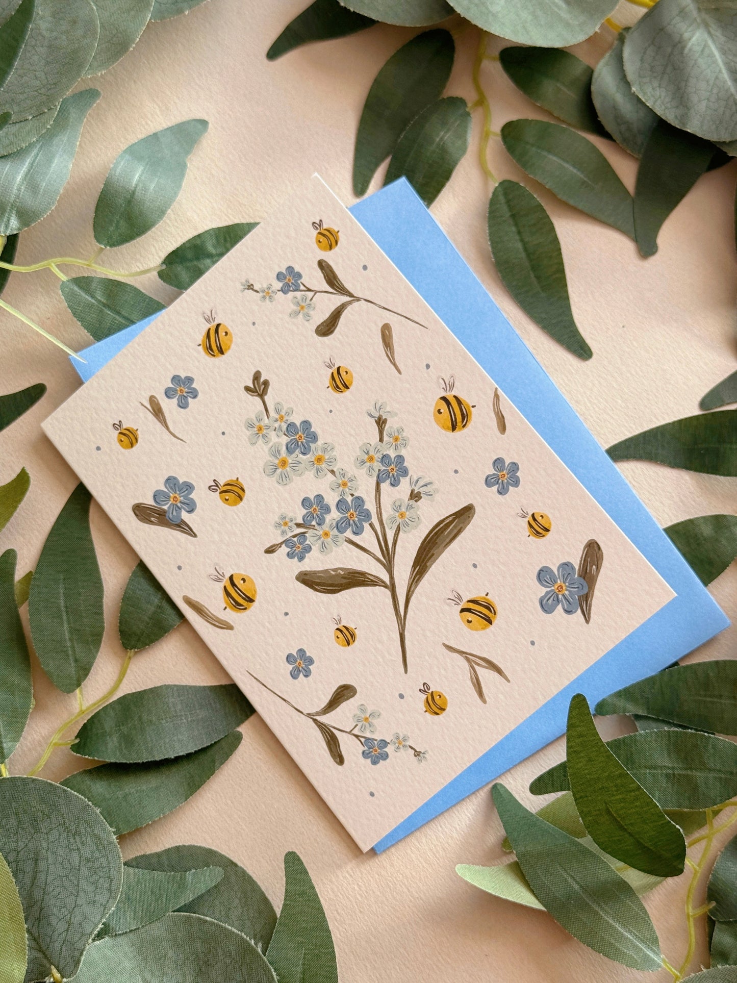 Bee Forget Me Not Card