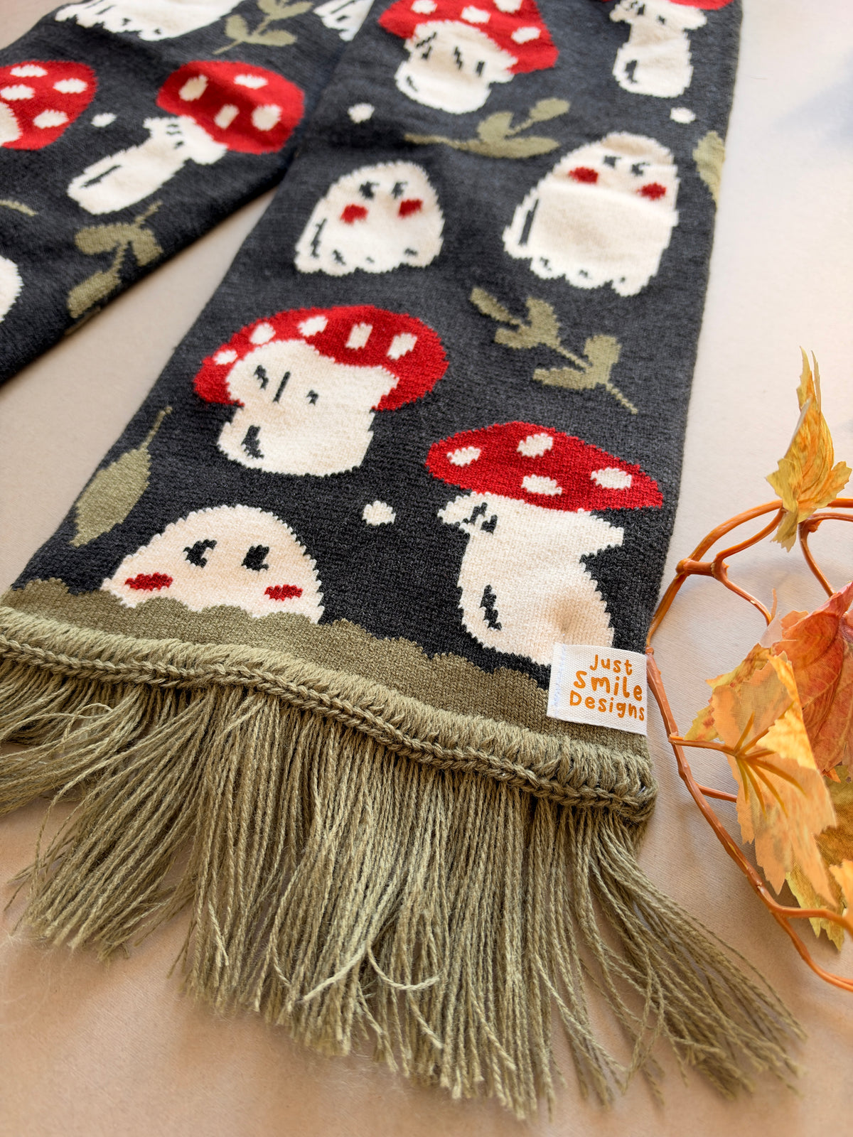 Mushroom Ghost Scarf