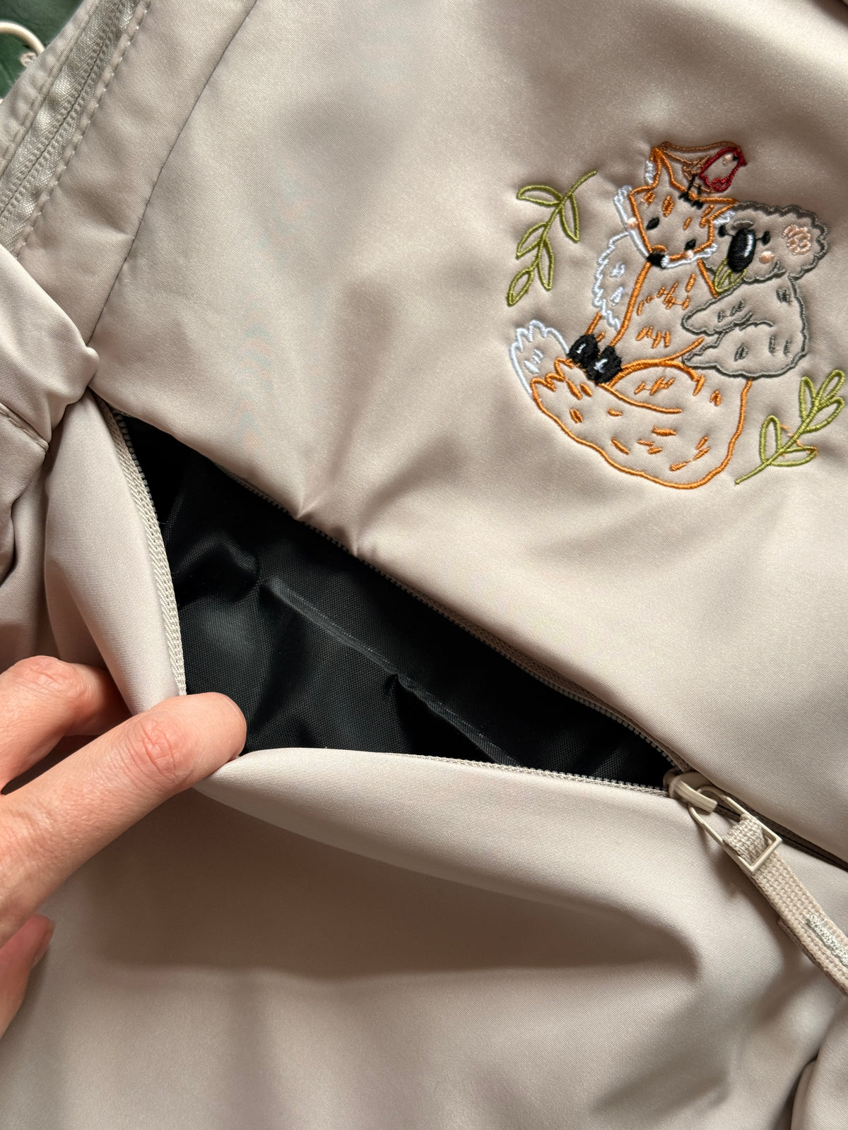 Fox Koala & Robin Embroidered Backpack