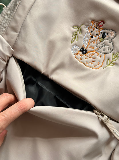Fox Koala & Robin Embroidered Backpack
