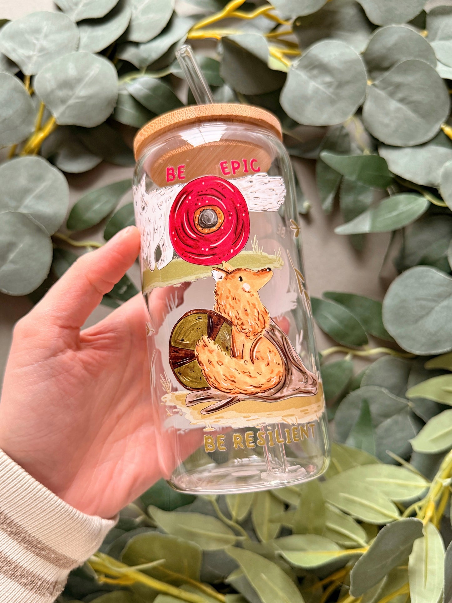 Warrior Wolves Glass Tumbler