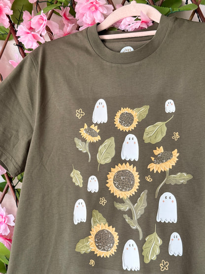 Sunflower Ghost T-Shirt - Organic Cotton
