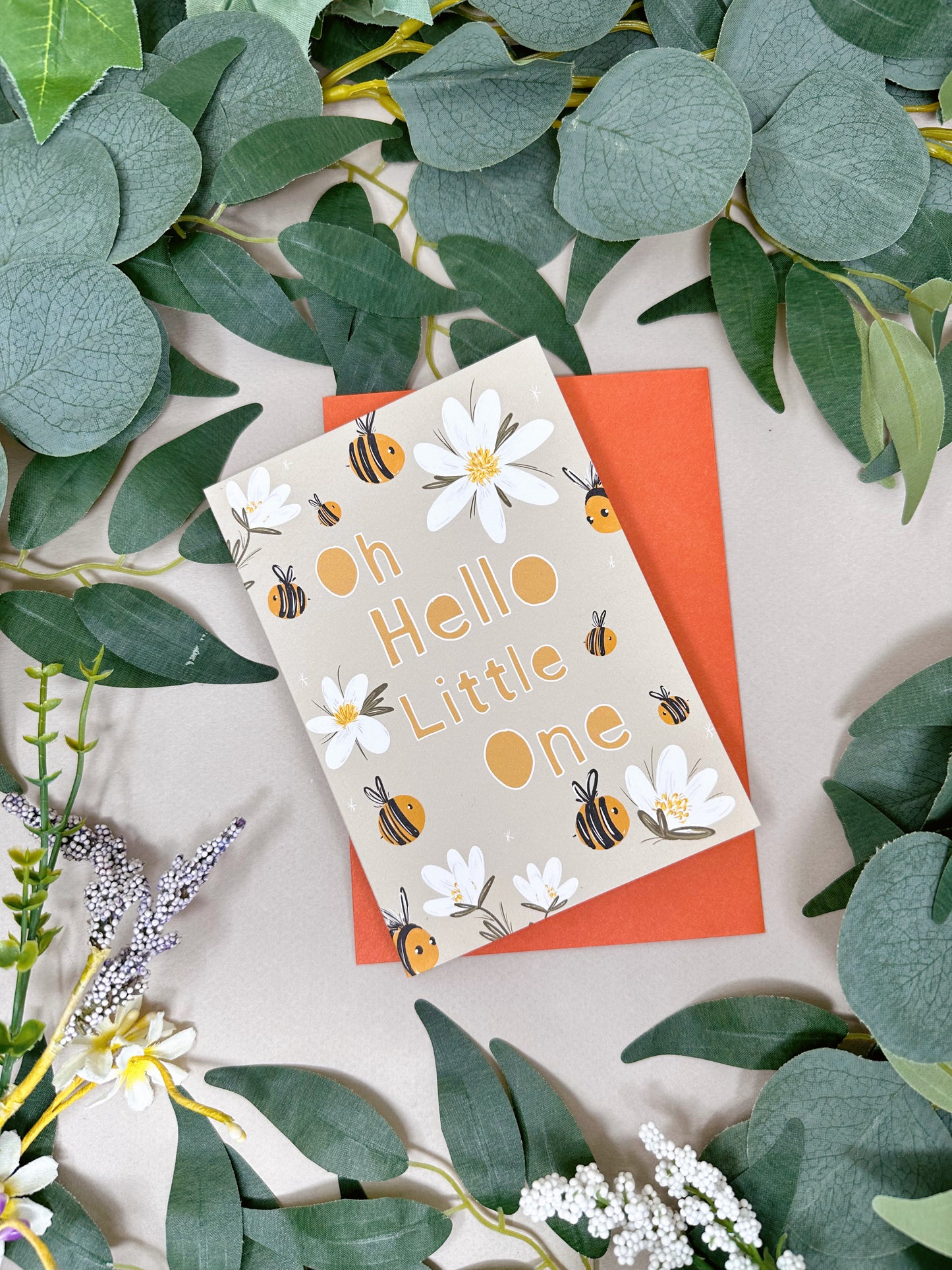 Hello Little One Bee New Baby Card