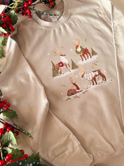 Reindeer Christmas Sweatshirt - ADULT