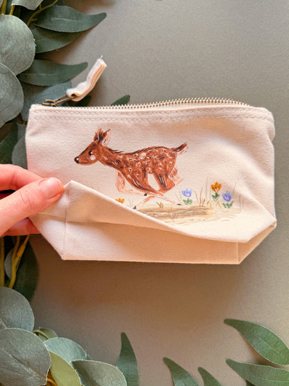 Spring Deer Zip Bag