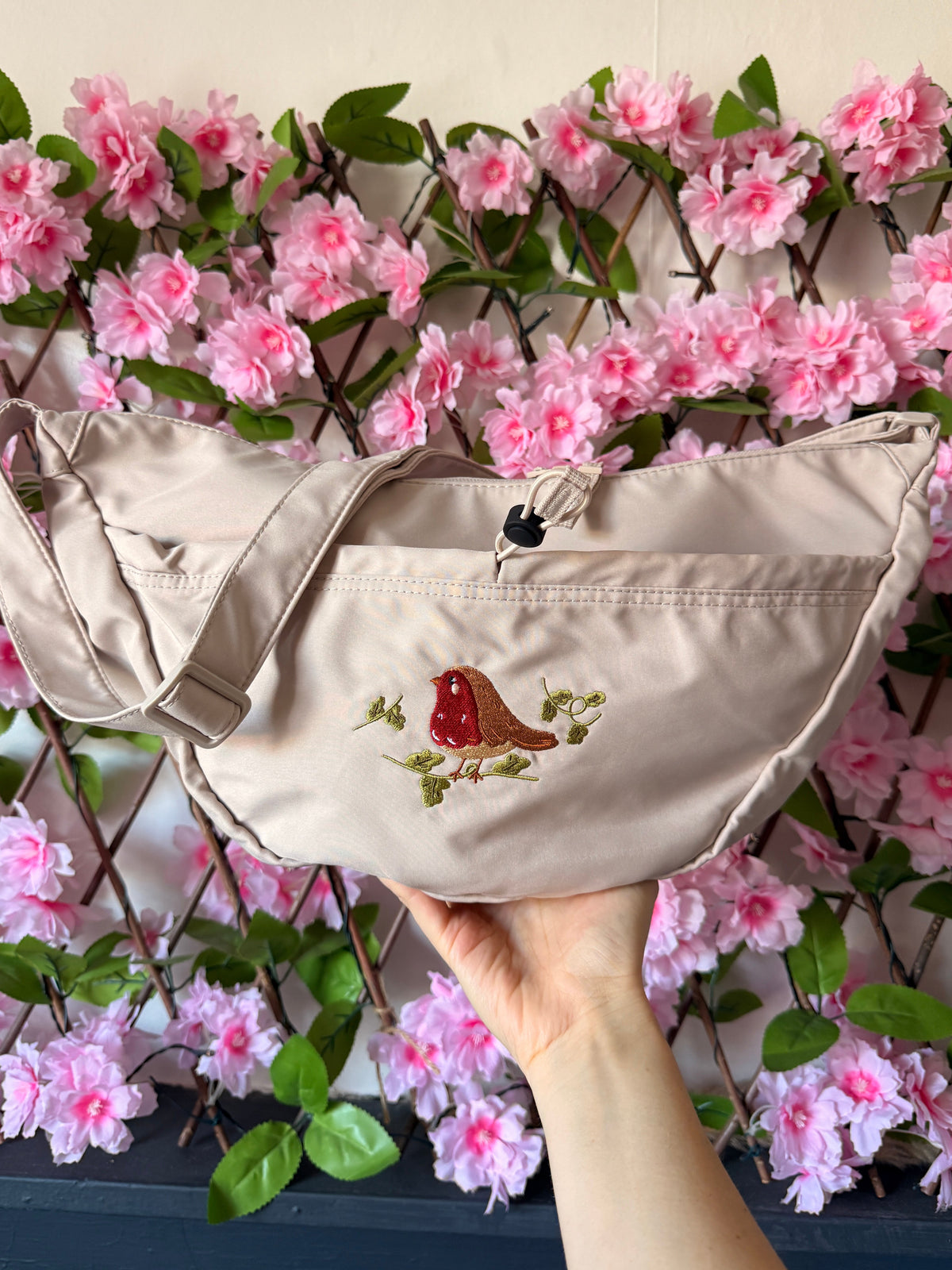 Robin Embroidered Crossbody Bag