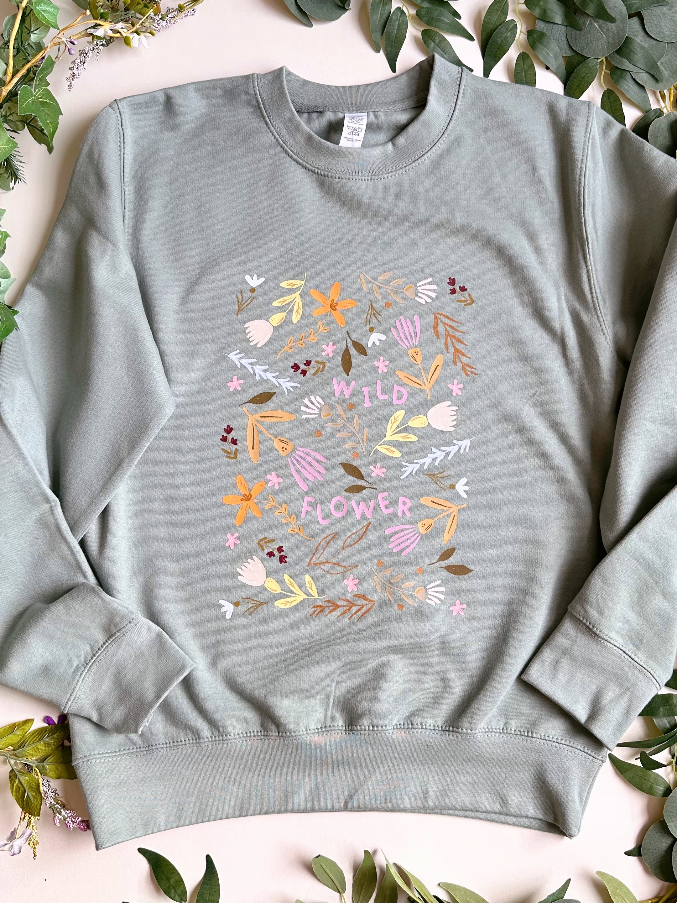 Sweatshirt flower sale