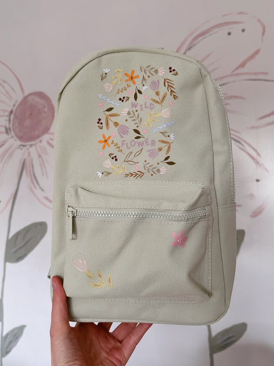 Spring Flowers Backpack Mini - Mint
