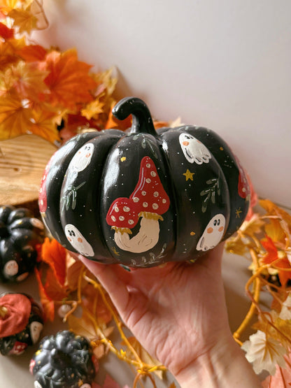 Mushroom Ghost Pumpkins