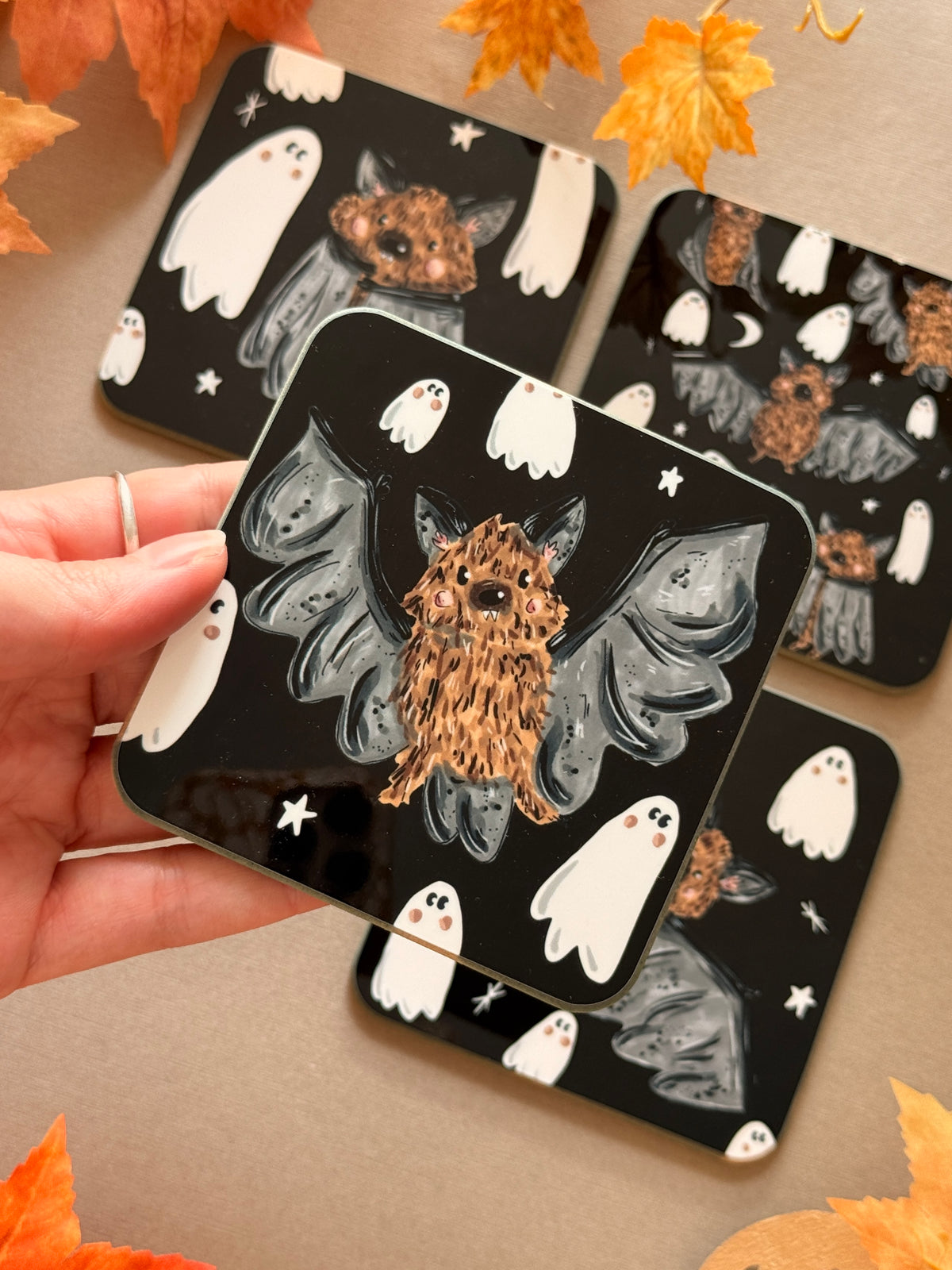 Bat Ghost Coaster