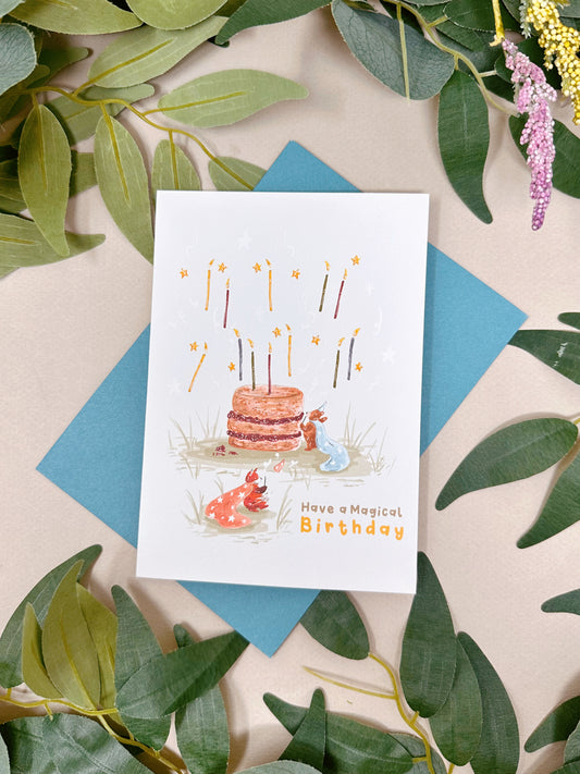 Wizard Cake Birthday Card