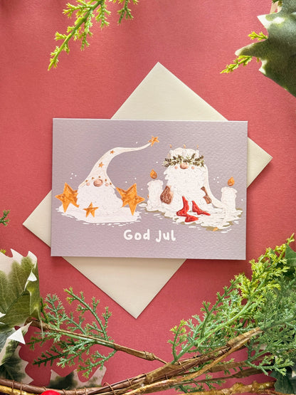 God Jul Tomte Christmas Card