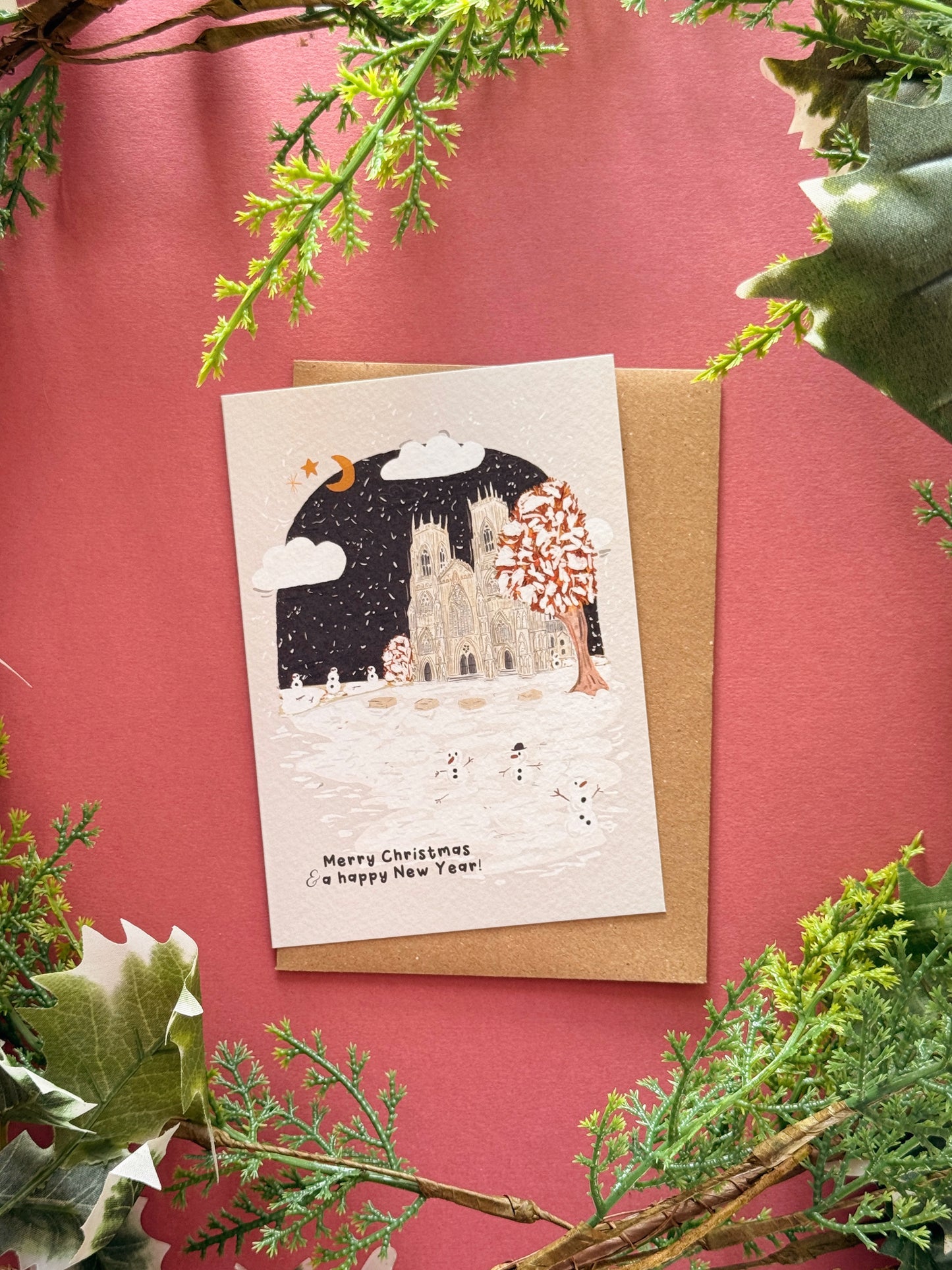 Minster Snowman Christmas Card