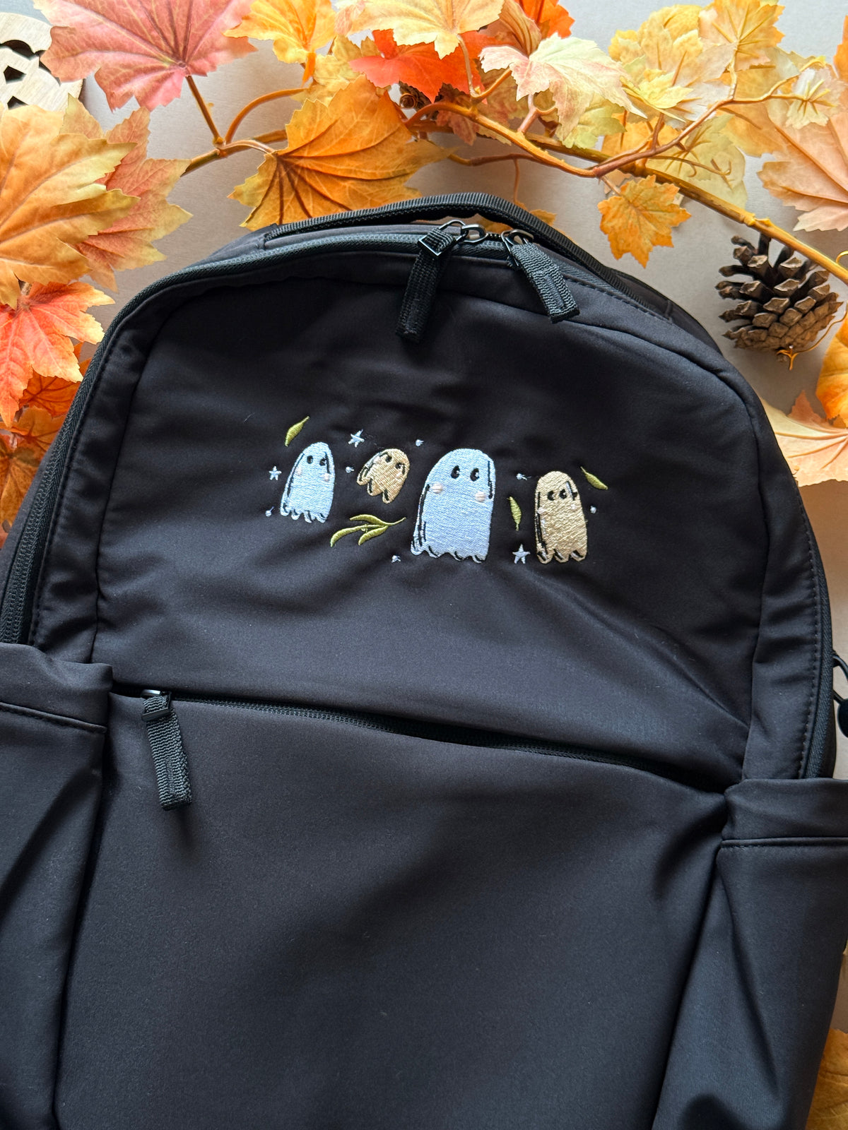 Ghost Embroidered Backpack