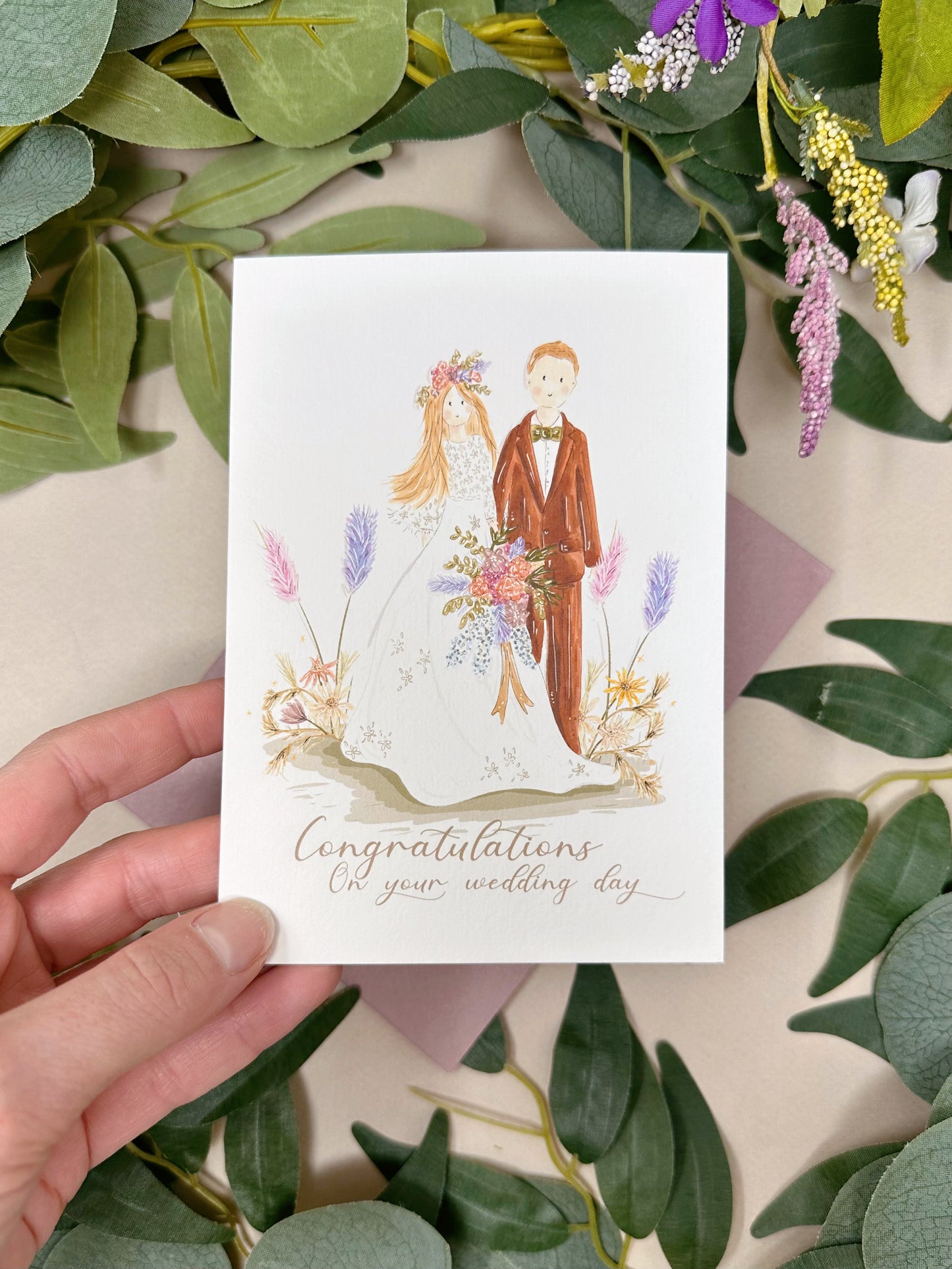 Bohemian Wedding Card