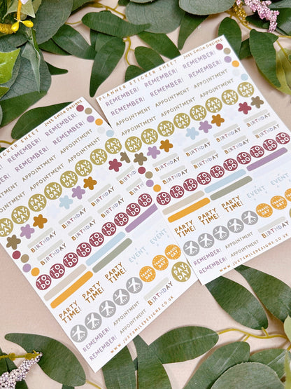 Cute Event Planner Sticker Sheet