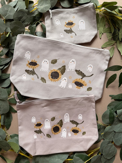 Sunflower Ghost Zip Case