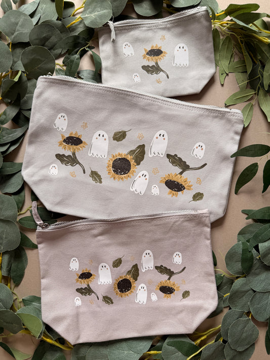 Sunflower Ghost Zip Case