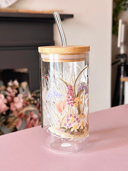 Tulip Mice Glass Tumbler