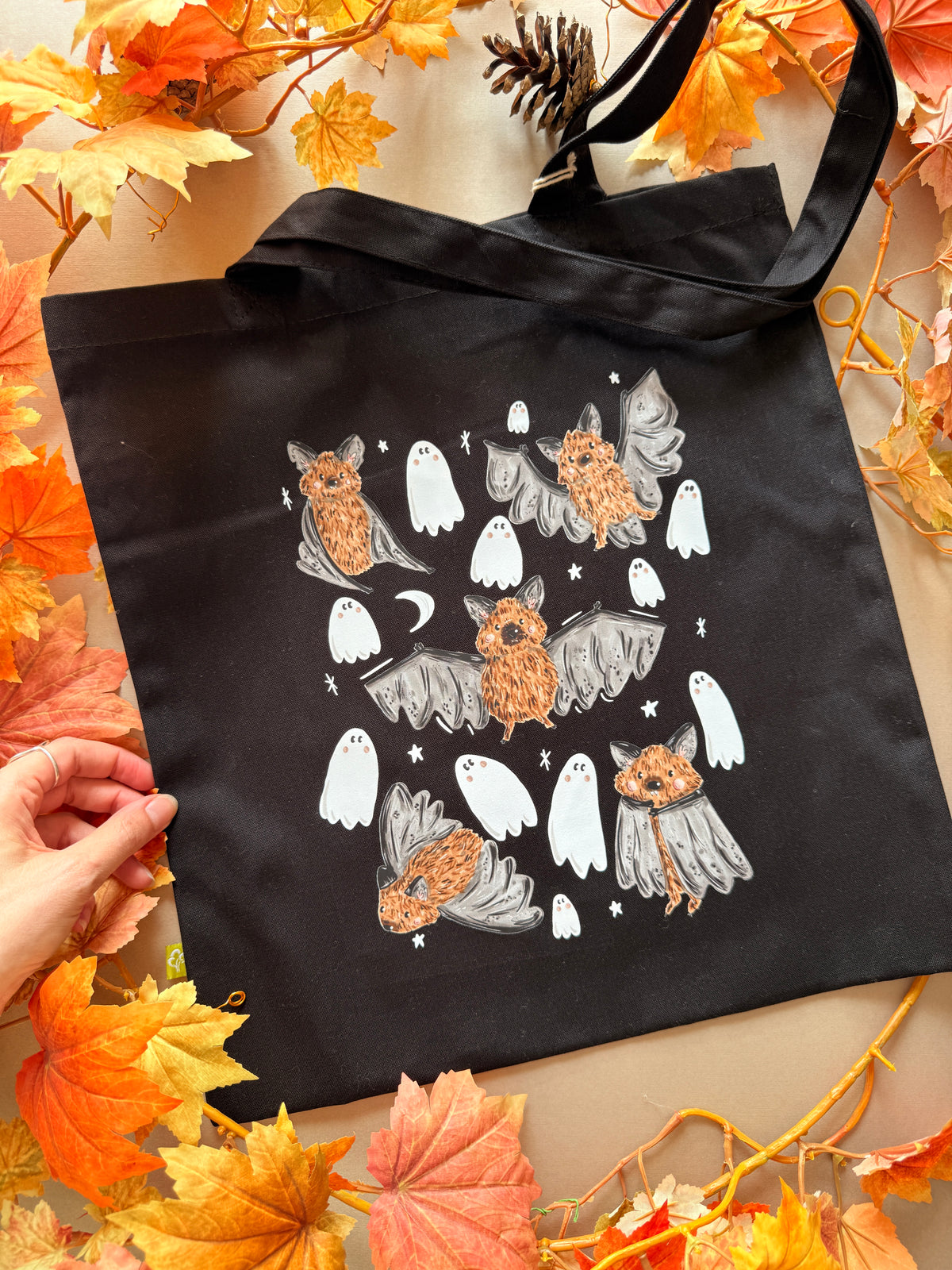 Bat Ghost Giant Tote Bag