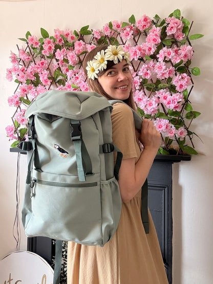 Puffin Embroidered Backpack - Large