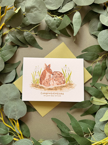 Deer New Baby Card