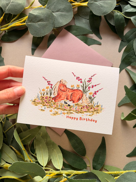 Horse Birthday Card