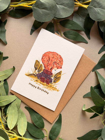 Berry Bear Birthday Card