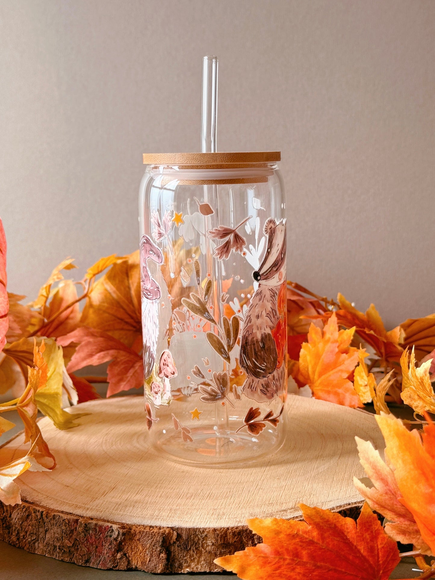 Witch pumpkin Badger Glass Tumbler