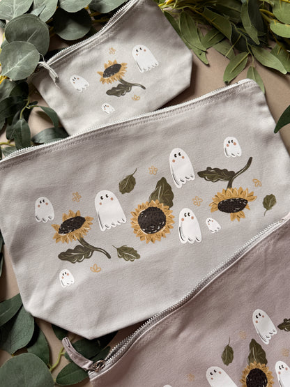 Sunflower Ghost Zip Case