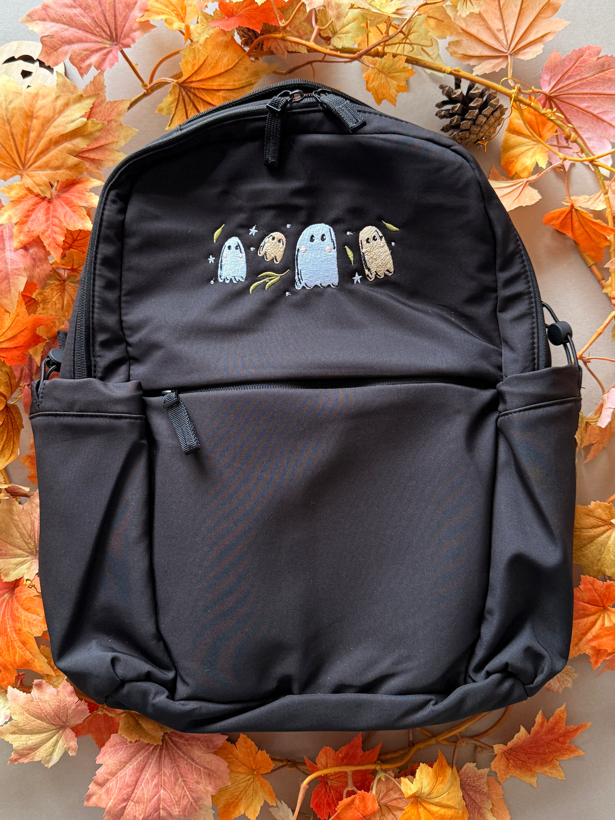 Ghost Embroidered Backpack