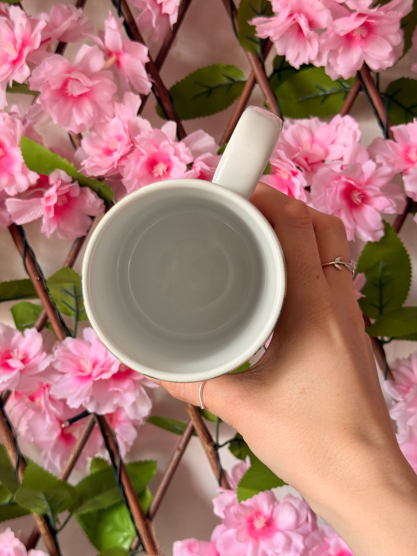 Sunflower Ghost Tall Ceramic Mug