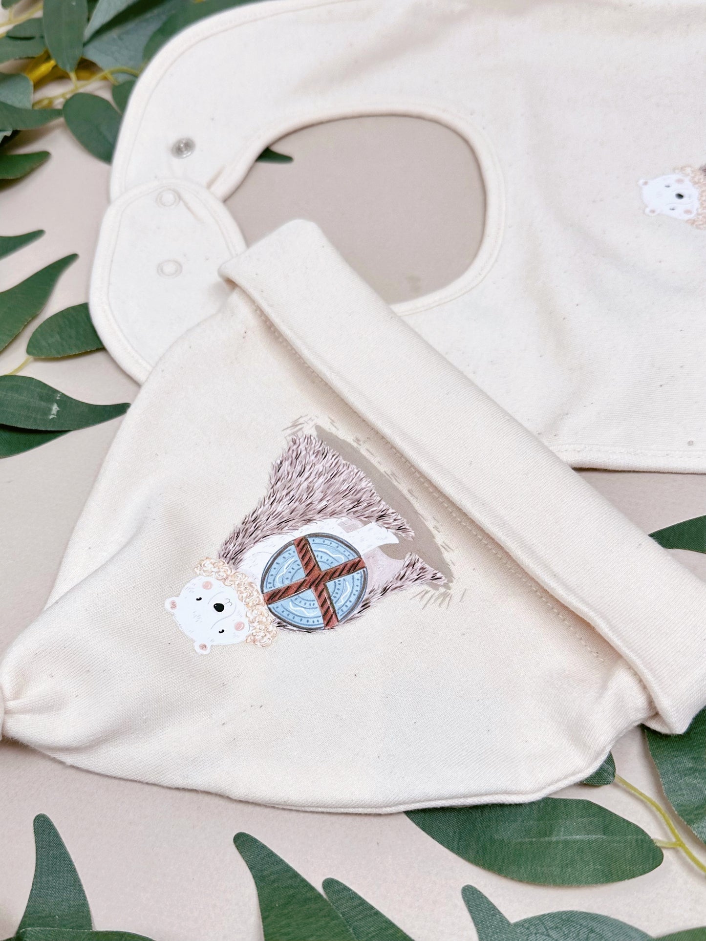 Viking Bear Bib & Hat Set