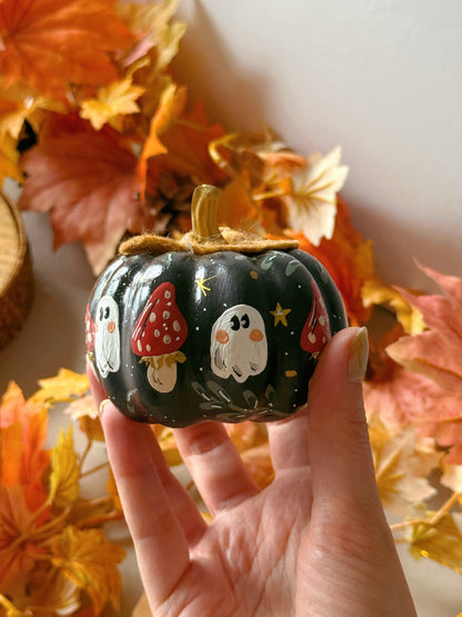 Mushroom Ghost Pumpkins