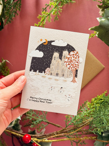 Minster Snowman Christmas Card