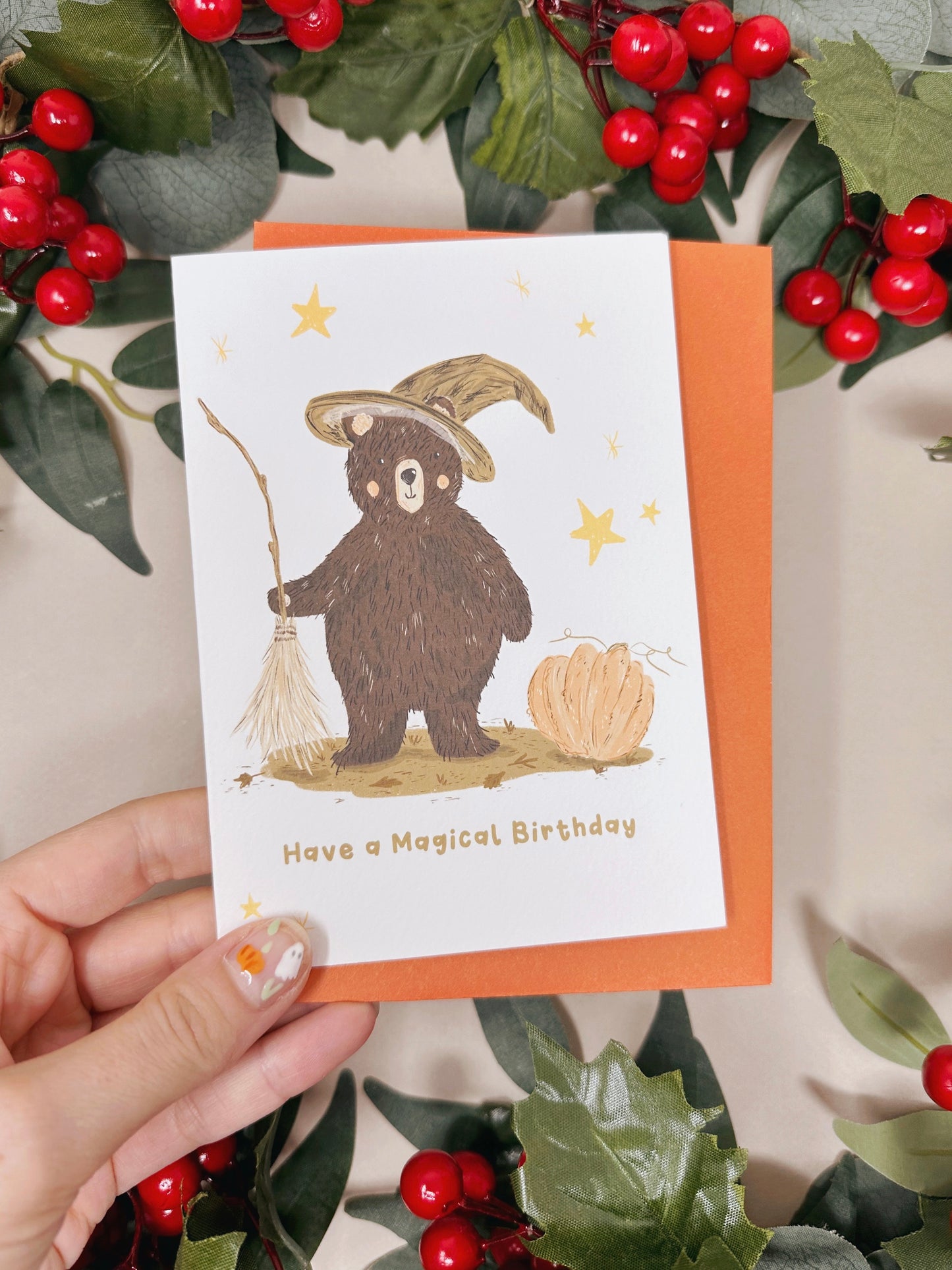 Witch Bear Birthday Card