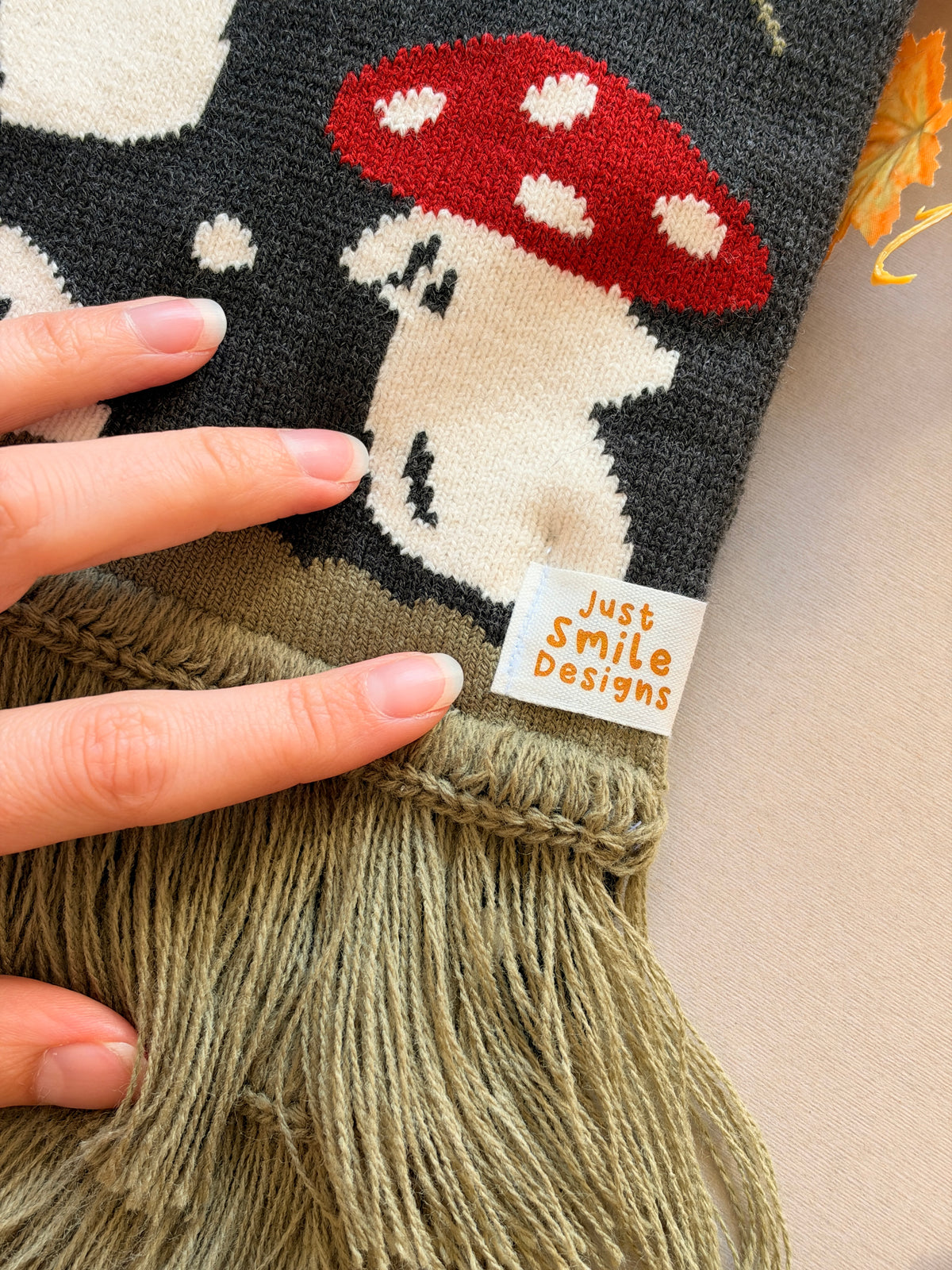 Mushroom Ghost Scarf